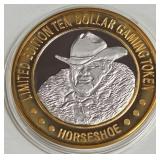 HORSESHOE - $10 .999 SILVER TOKEN (551 A20)