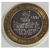 HARRAH'S - $10 .999 SILVER TOKEN (551 A19)