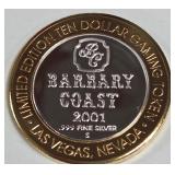 BARBARY COAST - $10 .999 SILVER TOKEN (551 A76)