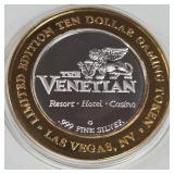 THE VENETIAN - $10 .999 SILVER TOKEN (551 B56)