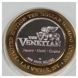 THE VENETIAN - $10 .999 SILVER TOKEN (551 B57)