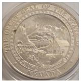 ONE OZ - .999 FINE SILVER NEVADA COIN (420 A)
