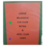 ALBUM W/TOKENS, CUE CLUB ETC (456)