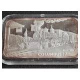 1oz .999 FINE SILVER - COLUMBUS 17 (725 AG)