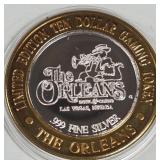 THE ORLEANS - $10 .999 SILVER TOKEN (551 B29)