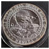 ONE OUNCE .999 FINE SILVER NEVADA COIN (866 D)