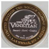 THE VENETIAN - $10 .999 SILVER TOKEN (551 B55)