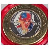 4 QUEENS CASINO - $10 .999 SILVER TOKEN (551 C47)