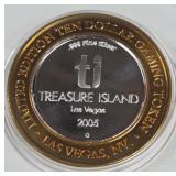 TREASURE ISLAND - $10 .999 SILVER TOKEN (551 B87)