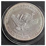 ONE TROY OUNCE .999 FINE SILVER (866 B)