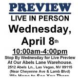 PREVIEW LIVE IN PERSON - Wednesday, April 8th