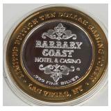 BARBARY COAST - $10 .999 SILVER TOKEN (551 A70)
