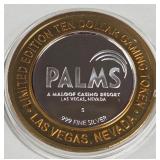 PALMS CASINO - $10 .999 SILVER TOKEN (551 A84)