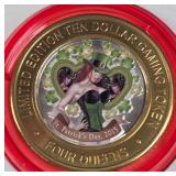 4 QUEENS CASINO - $10 .999 SILVER TOKEN (551 C52)