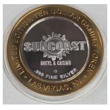 SUNCOAST CASINO - $10 .999 SILVER TOKEN (551 C2)