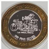 THE ORLEANS - $10 .999 SILVER TOKEN (551 B30)