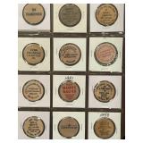 VINTAGE WOODEN NICKEL COLLECTION (471 F)