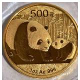 .999 FINE GOLD 1oz CHINESE PANDA 2011 COIN (801 E)