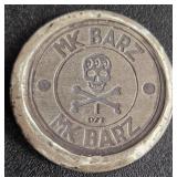1OZ .999 SILVER - MK BARZ ROUND (707 B)