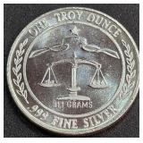 ONE TROY OUNCE .999 FINE SILVER (872 N)