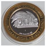 PALMS CASINO - $10 .999 SILVER TOKEN (551 A80)