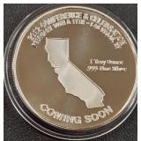 ONE TROY OUNCE .999 FINE SILVER COIN (813 T)