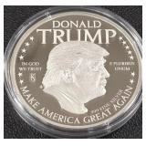 DONALD TRUMP - 1 OZ .999 FINE SILVER (957 K)