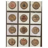 VINTAGE WOODEN NICKEL COLLECTION (471 E)