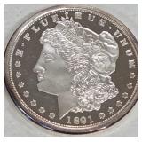 .999 1oz SILVER BULLION COIN (MORGAN COPY) (996 F)