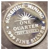 ONE QUARTER TROY OUNCE .999 FINE SILVER (921)