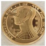 1OZ .999 FINE SILVER CRYPTO BITCOIN (997 B)