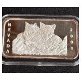 ONE OUNCE .999 FINE SILVER BAR (725 O)