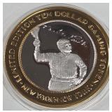 NEW YORK CASINO - $10 .999 SILVER TOKEN (551 C24)