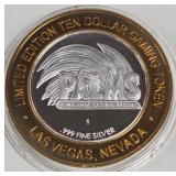 PALMS CASINO - $10 .999 SILVER TOKEN (551 A89)