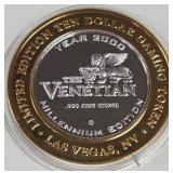 THE VENETIAN - $10 .999 SILVER TOKEN (551 B61)