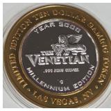 THE VENETIAN - $10 .999 SILVER TOKEN (551 B60)