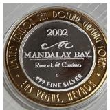 MANDALAY BAY - $10 .999 SILVER TOKEN (551 C95)