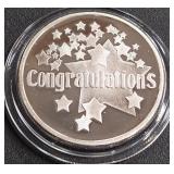 ONE TROY OUNCE .999 FINE SILVER (439 H)