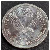 .999 FINE SILVER ONE TROY OUNCE (887 AA)