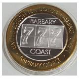 BARBARY COAST - $10 .999 SILVER TOKEN (551 A55)