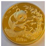 1994 CHINA 1oz GOLD 100Y PANDA COIN (801 B)