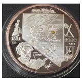 TWO OZ .999 FINE SILVER COIN (963 F)