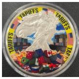 2025 1oz  AMERICAN SILVER EAGLE TRADE WAR (358 E)