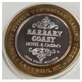 BARBARY COAST - $10 .999 SILVER TOKEN (551 A66)
