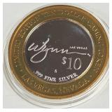 WYNN LAS VEGAS - $10 .999 SILVER TOKEN (551 B5)