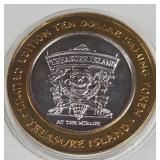 TREASURE ISLAND - $10 .999 SILVER TOKEN (551 B94)