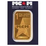 MCM 1 TROY OUNCE .9999 FINE GOLD BAR (972)