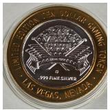 LAS VEGAS CLUB - $10 .999 SILVER TOKEN (551 A33)