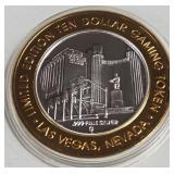 LAS VEGAS CLUB - $10 .999 SILVER TOKEN (551 A35)