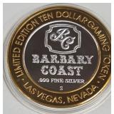 BARBARY COAST - $10 .999 SILVER TOKEN (551 A64)